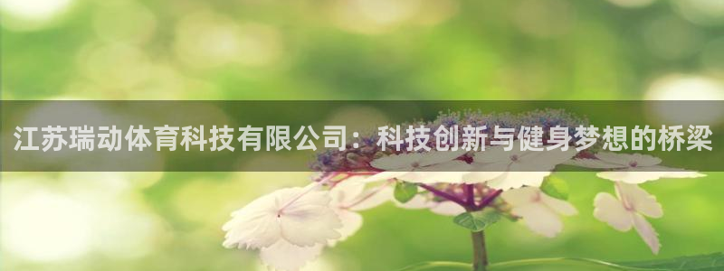 江苏瑞动体育科技有限公司：科技创新与健身梦想的桥梁